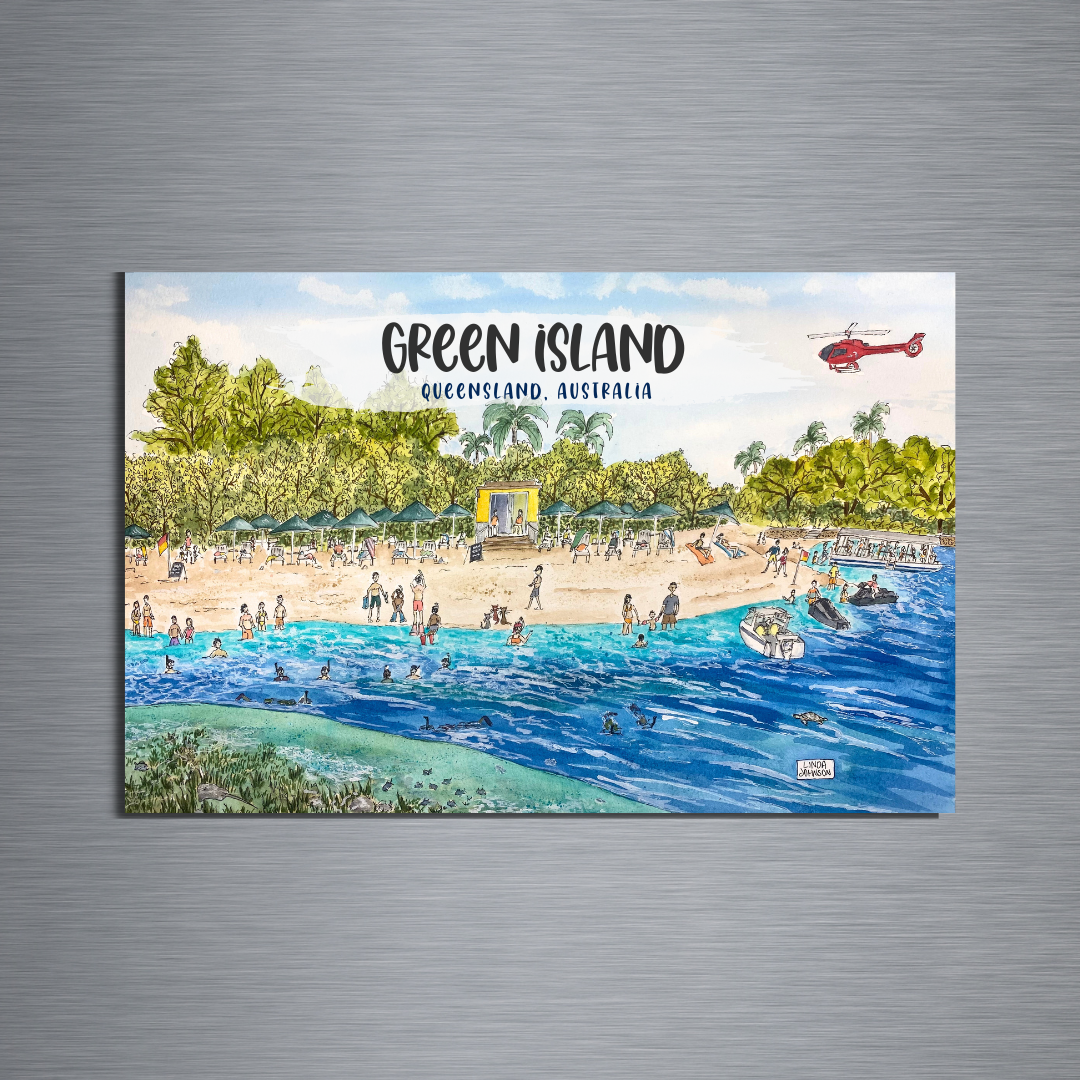 Green Island Fridge Magnet