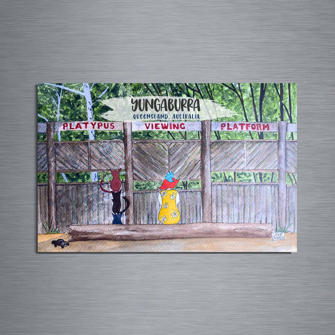 Yungaburra Platypus Viewing Platform Fridge Magnet