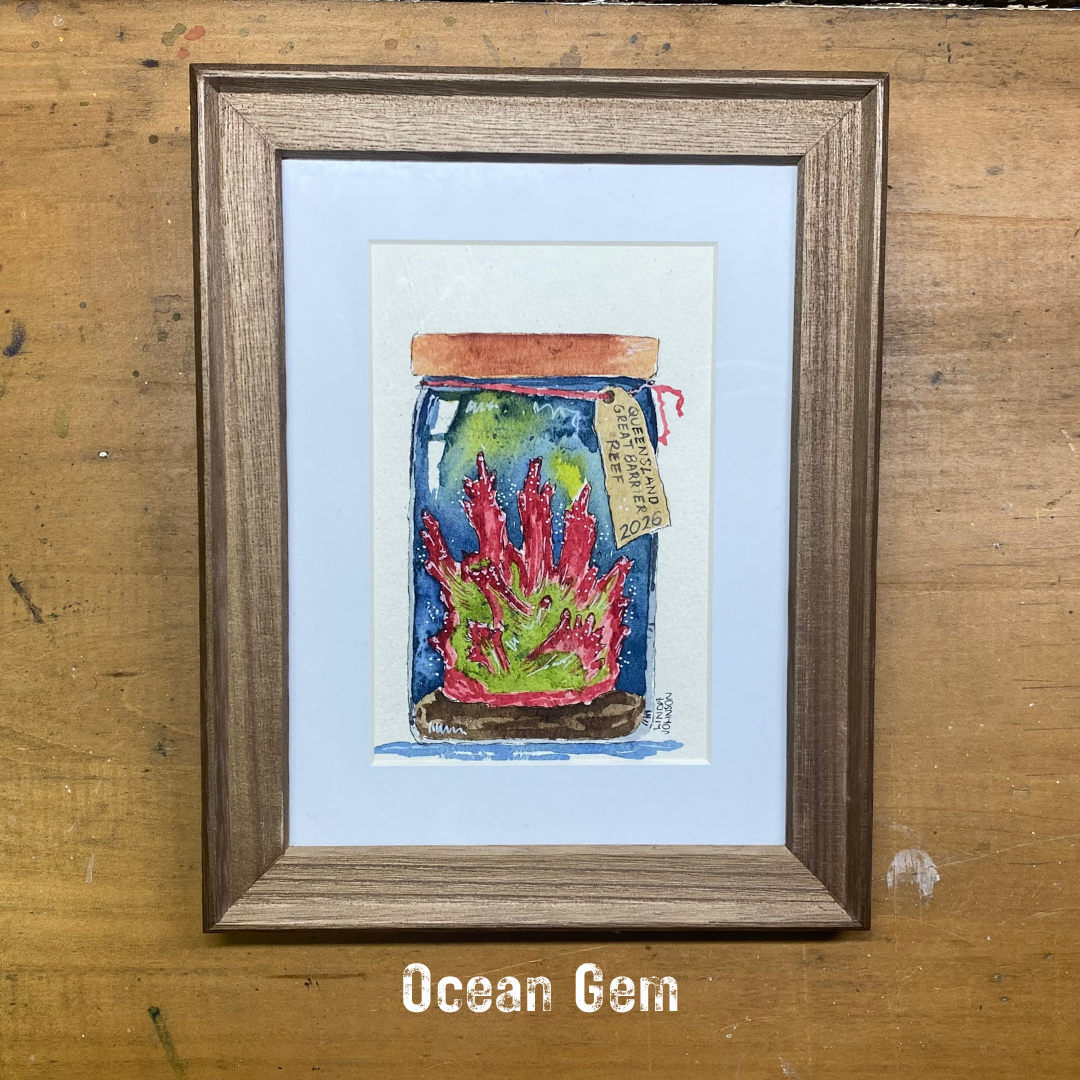 Ocean Gem Coral Keepsake Painting