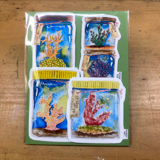 Coral Keepsakes Stickers 4 Pack.