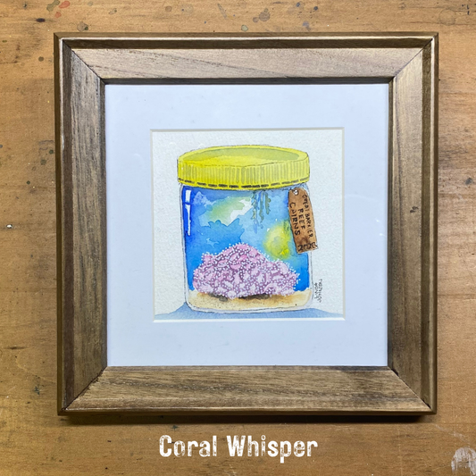Coral Whisper Watercolour Painting