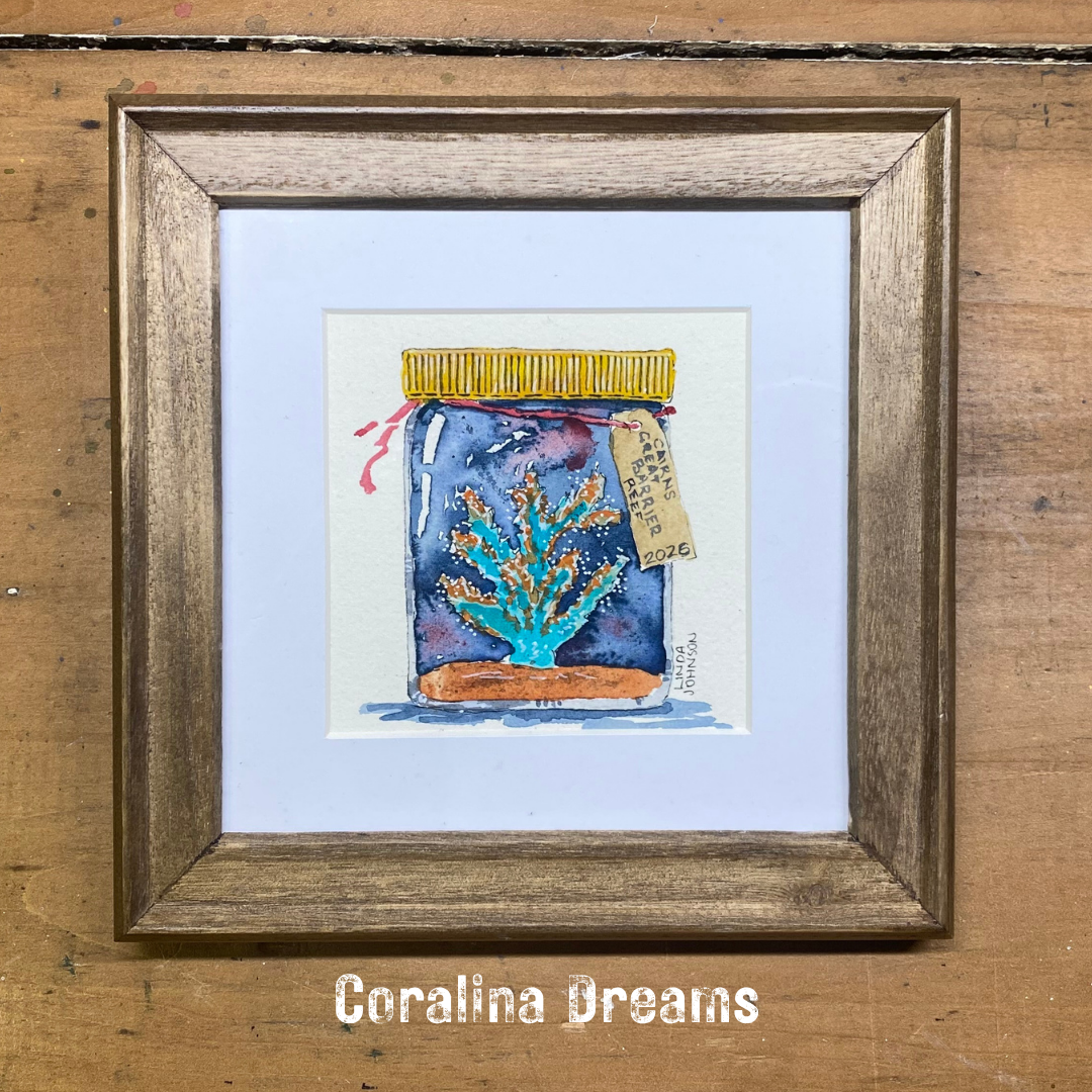Coraline Dreams Coral Keepsake Painting