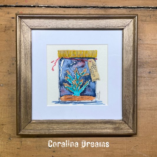 Coraline Dreams Coral Keepsake Painting