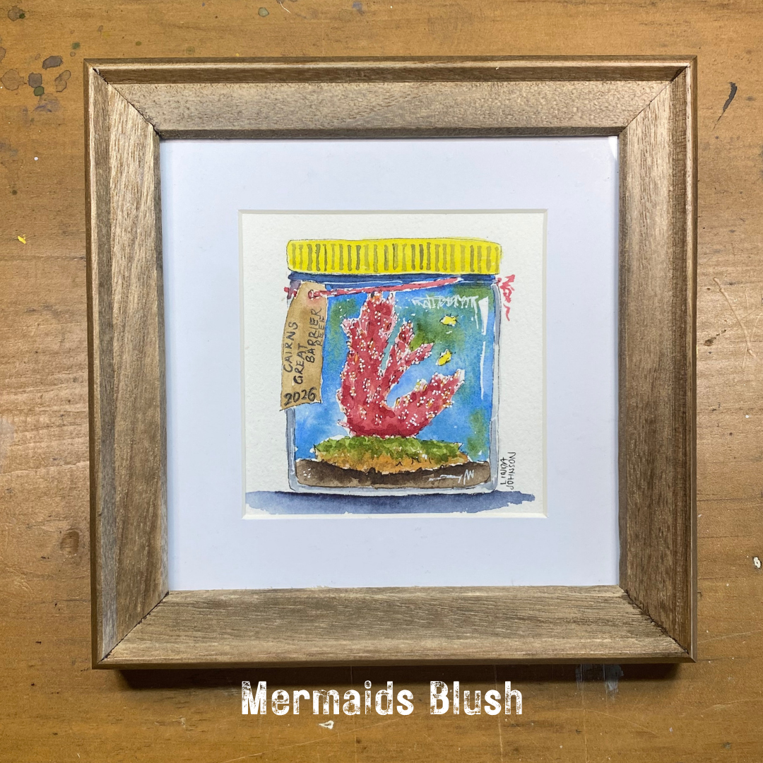 Mermaids Blush Coral Keepsake Painting