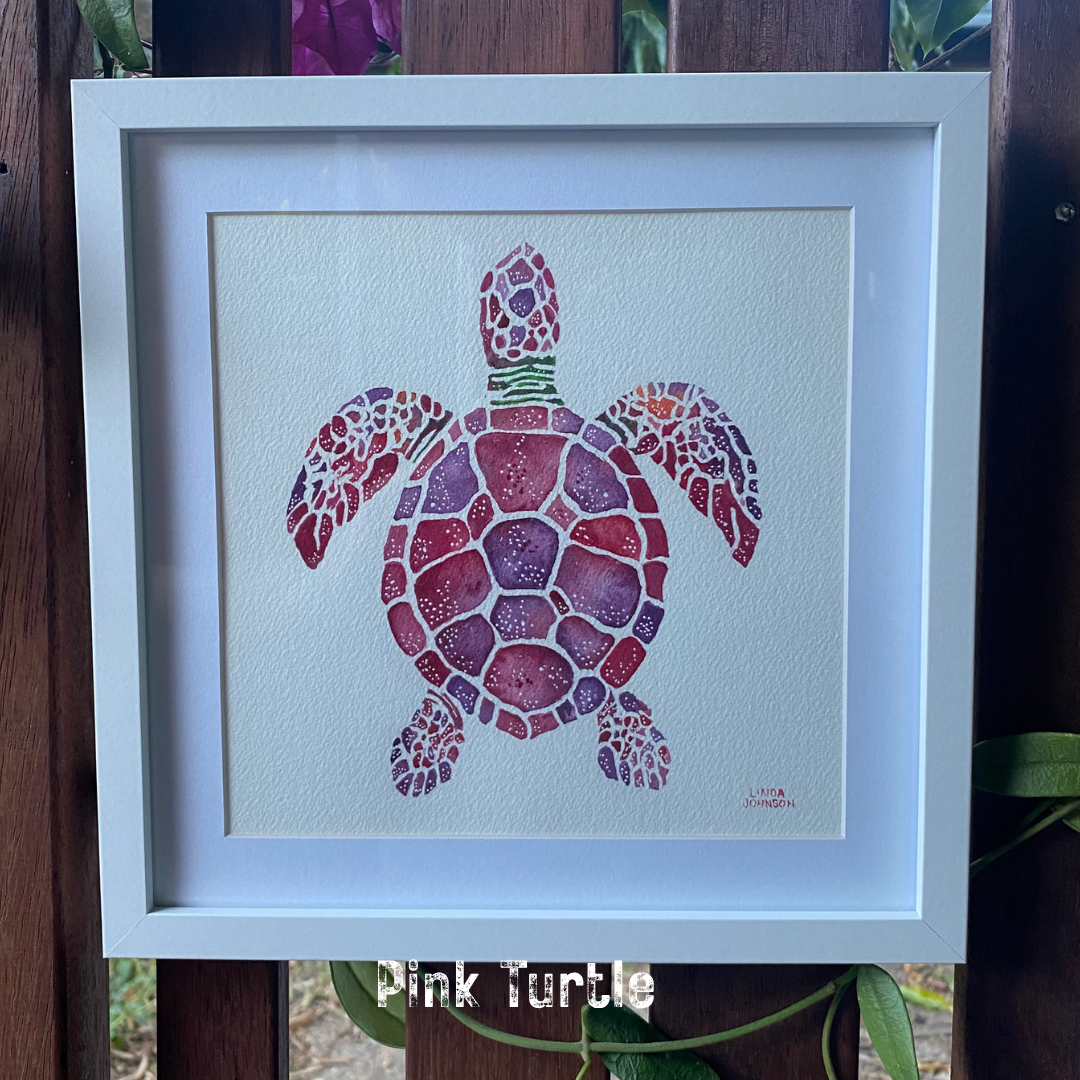 Pink Turtle painting
