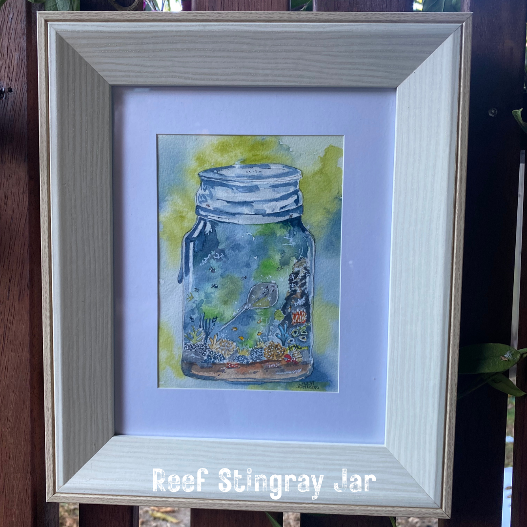 Reef Stingray in a jar painting