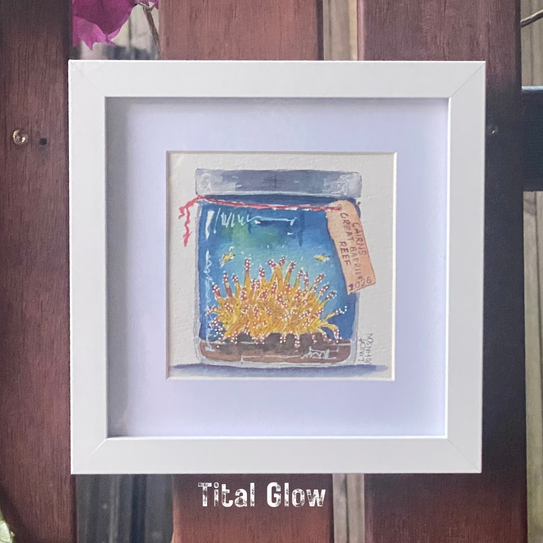 Tidal Glow Coral Keepsake painting