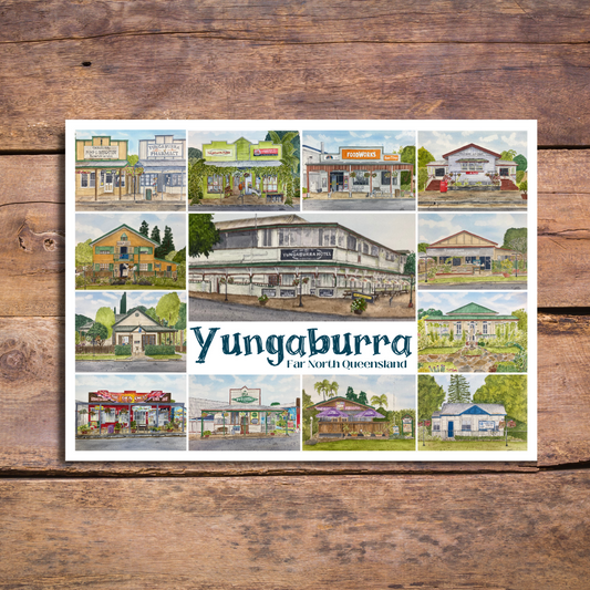 Yungaburra In Watercolour Postcard
